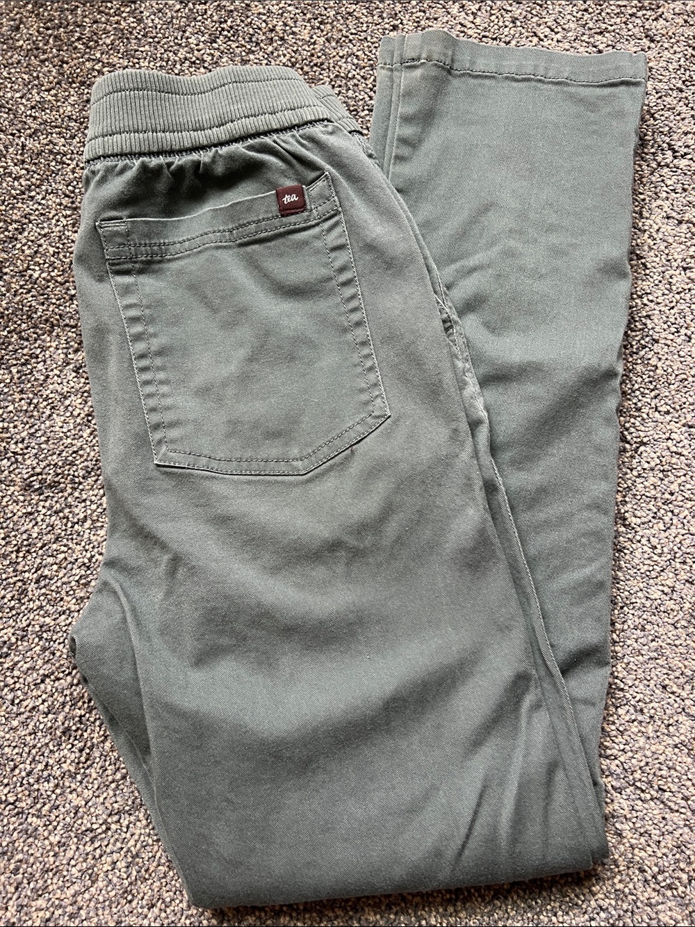Tea Collection Kid’s Gray Green Cotton Pants